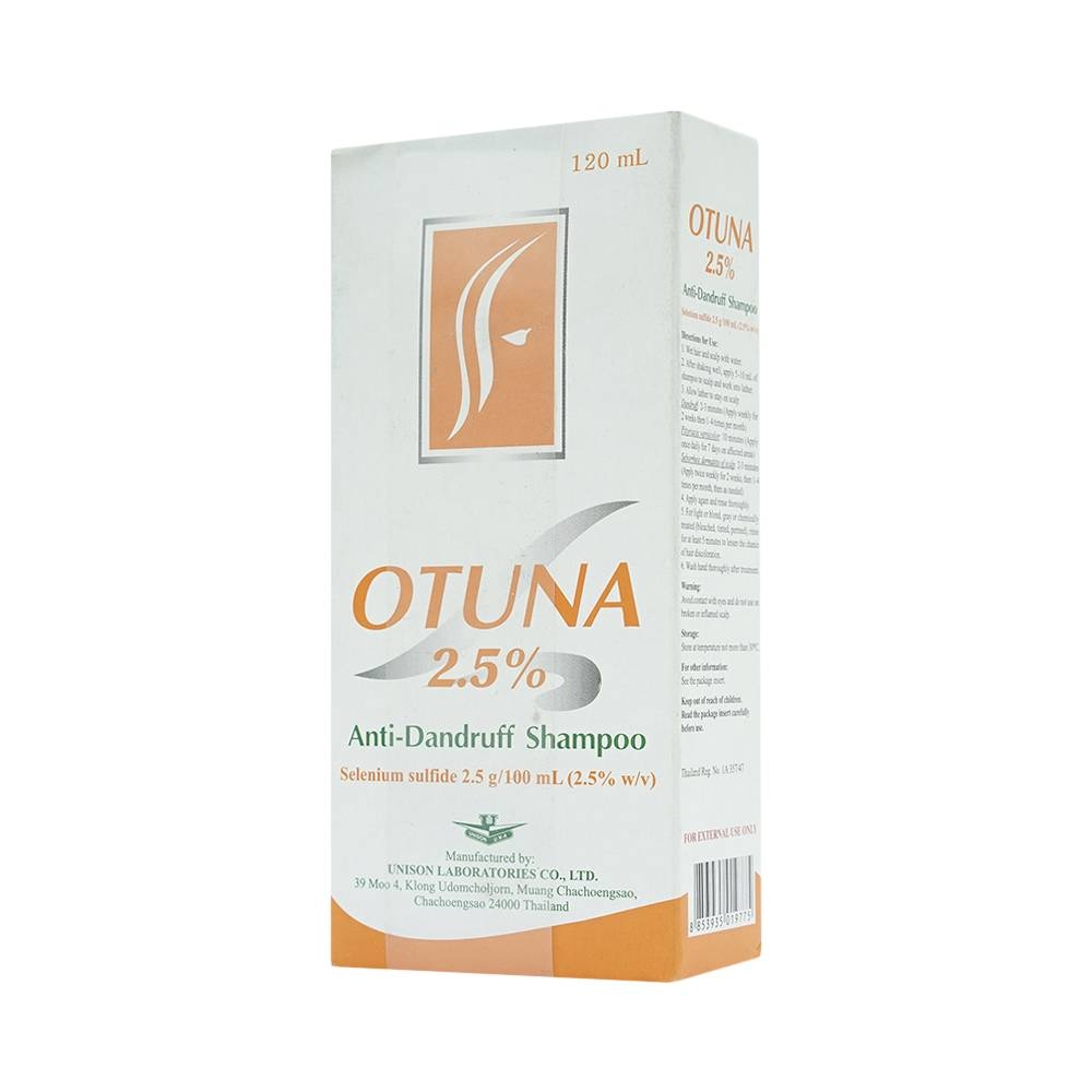 Hình ảnh Dầu gội trị gàu Otuna 2.5% giảm viêm da tiết bã nhờn ở da đầu (120ml)