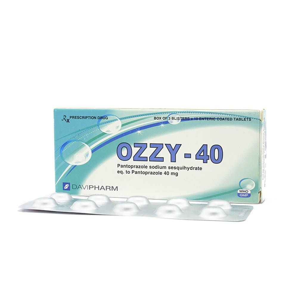 Hình ảnh Viên nén Ozzy-40 DaViPharm điều trị GERD, loét dạ dày – tá tràng (3 vỉ x 10 viên)