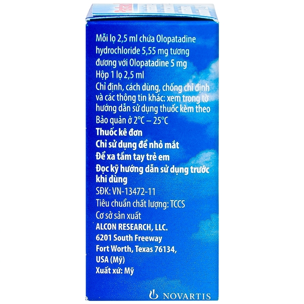 Hình ảnh Thuốc nhỏ mắt Pataday 0,2% Alcon phòng ngừa và điều trị bệnh viêm kết mạc dị ứng (2,5ml)