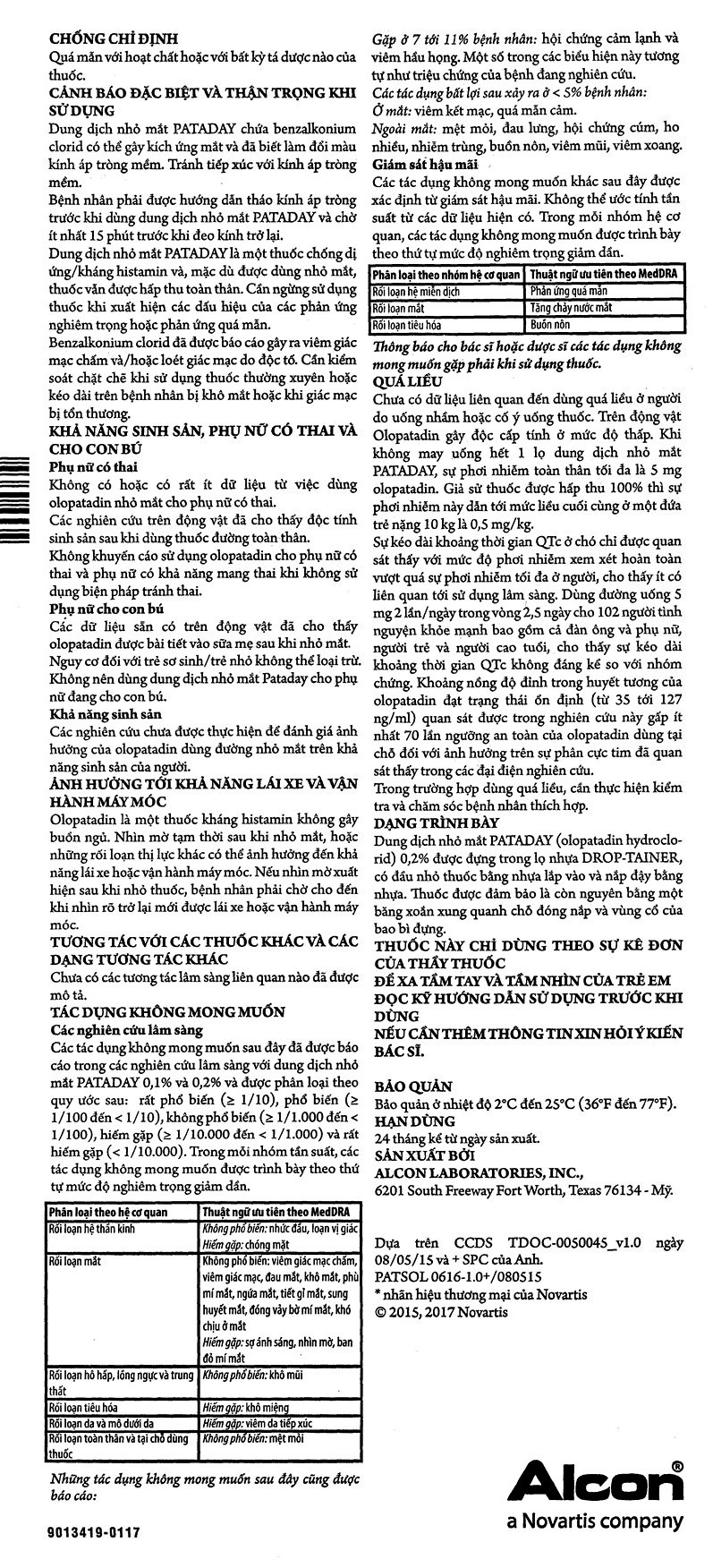 Hình ảnh Thuốc nhỏ mắt Pataday 0,2% Alcon phòng ngừa và điều trị bệnh viêm kết mạc dị ứng (2,5ml)