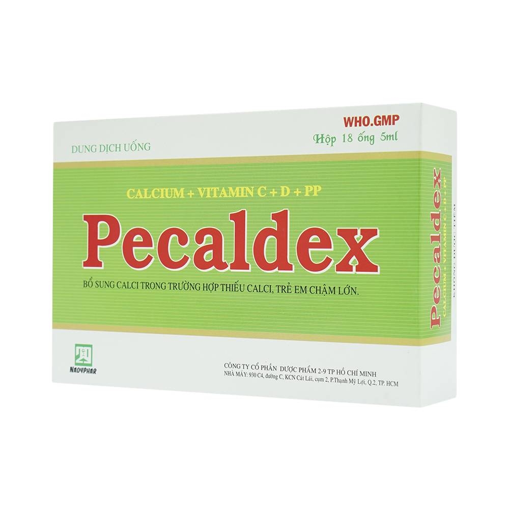 Hình ảnh Dung dịch uống Pecaldex Nadyphar bổ sung canxi cho trẻ em chậm lớn (18 ống)