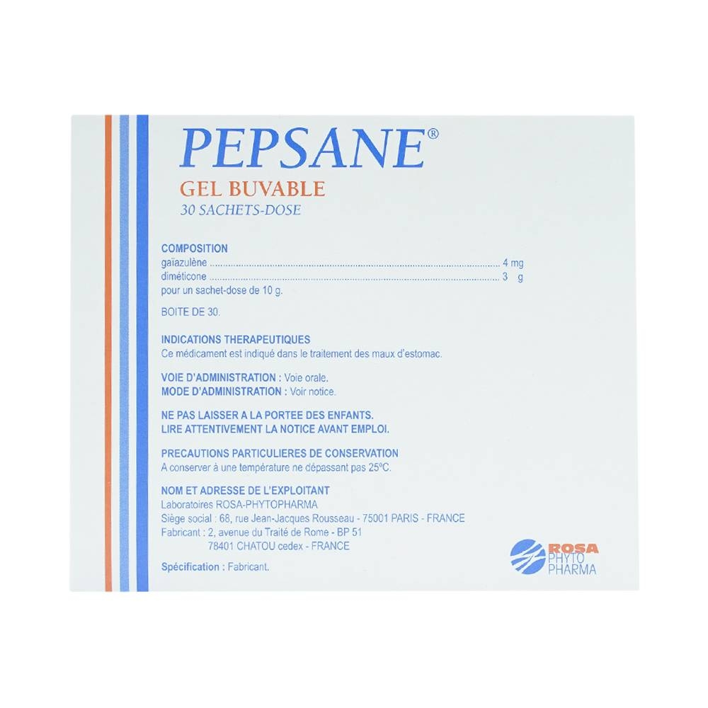 Hình ảnh Gel uống Pepsane Rosa Phyto Pharma điều trị triệu chứng đau dạ dày (30 gói)