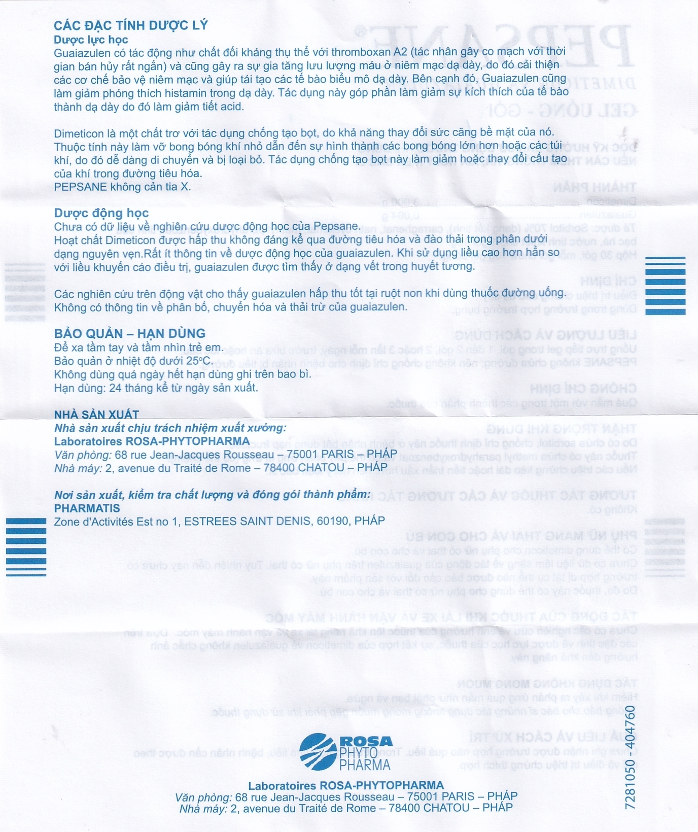 Hình ảnh Gel uống Pepsane Rosa Phyto Pharma điều trị triệu chứng đau dạ dày (30 gói)