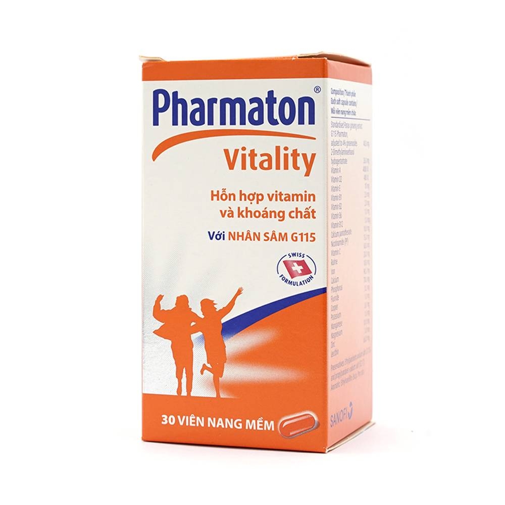 Hình ảnh Viên nang mềm Pharmaton Vitality Sanofi bổ sung vitamin và khoáng chất dùng trong kiệt sức, mệt mỏi (30 viên)