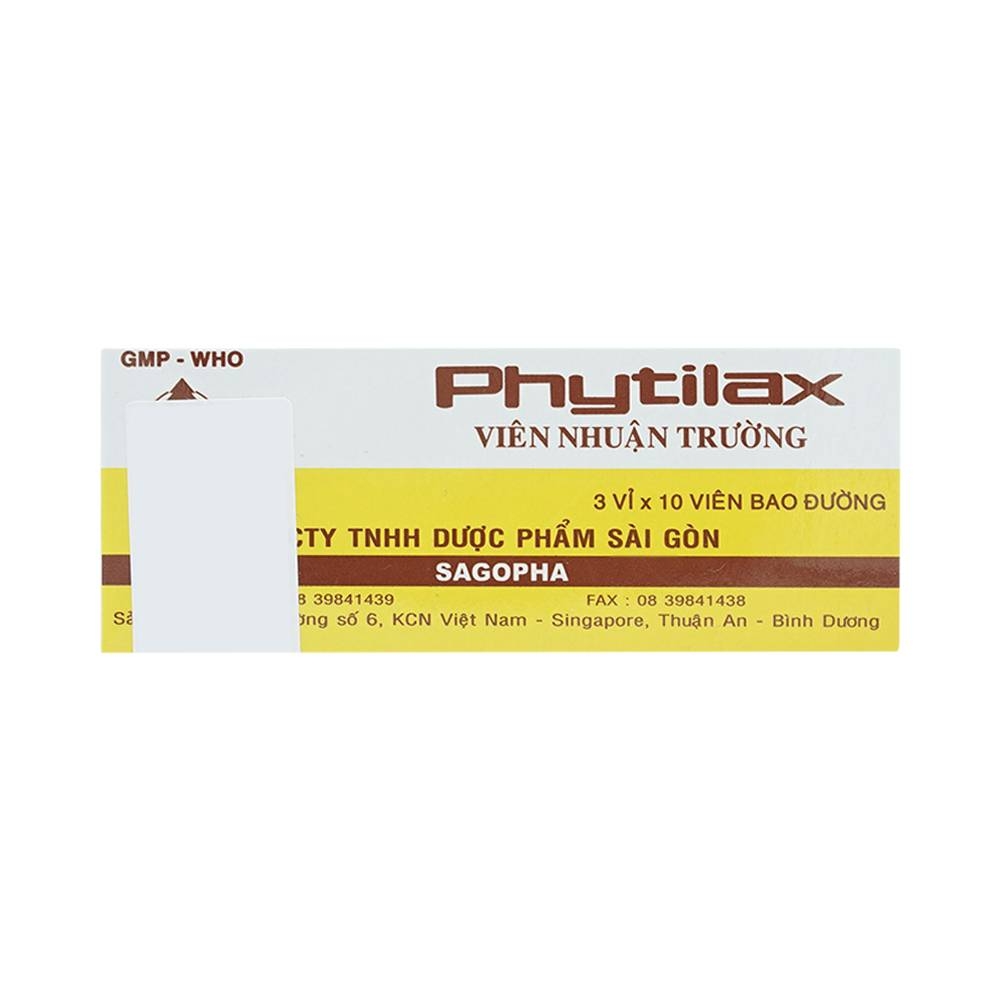 Hình ảnh Viên nhuận trường Phytilax Sagopha thông mật, điều trị táo bón (3 vỉ x 10 viên)