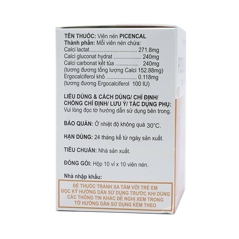 Hình ảnh Thuốc Picencal Korea Prime phòng và điều trị bệnh loãng xương (10 vỉ x 10 viên)