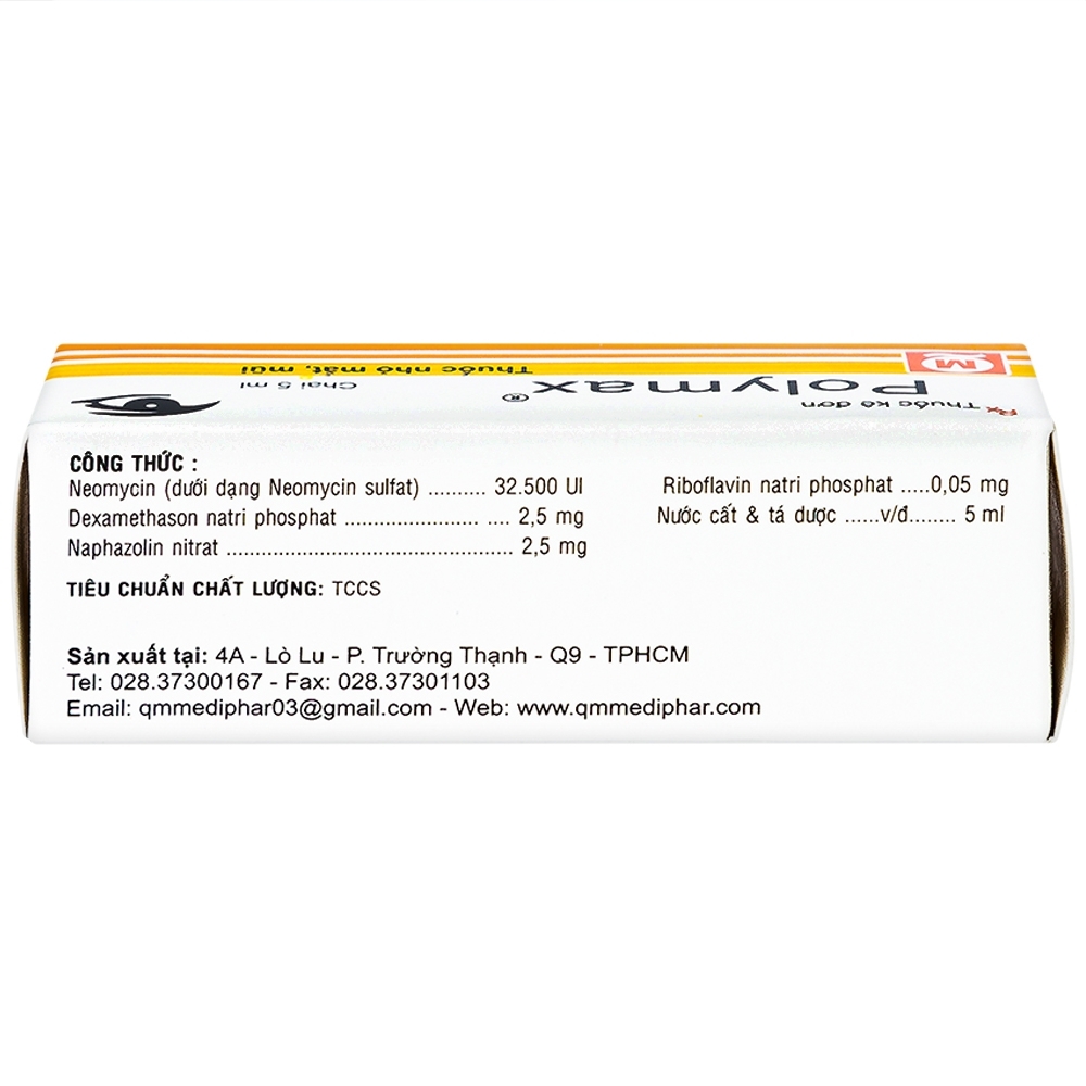 Hình ảnh Thuốc nhỏ mắt Polymax 5ml Medipharco dùng để kháng viêm, kháng dị ứng