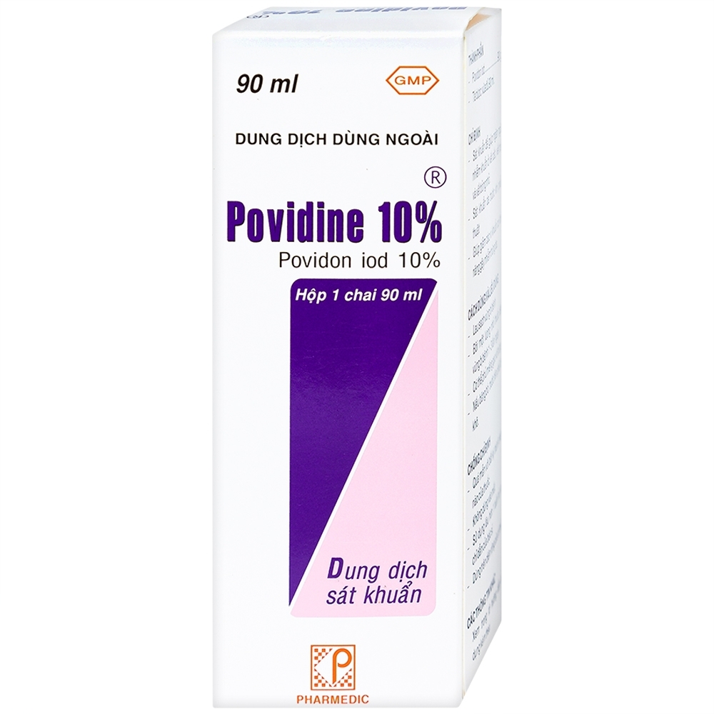 Hình ảnh Dung dịch sát khuẩn Povidine 10% Pharmedic ngăn ngừa nhiễm khuẩn ở vết cắt, vết trầy (90ml)