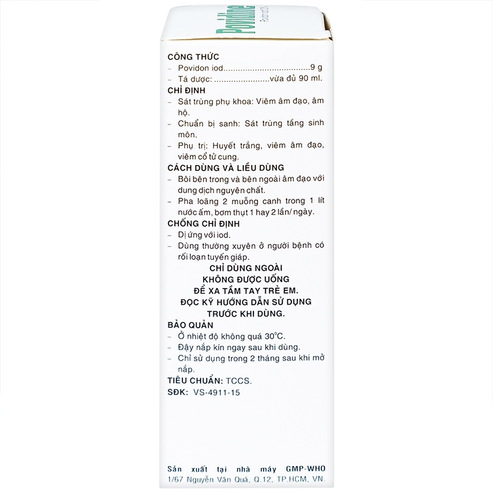 Hình ảnh Dung dịch phụ khoa Povidine 10% Pharmedic sát trùng phụ khoa, viêm âm đạo, âm hộ (90ml)