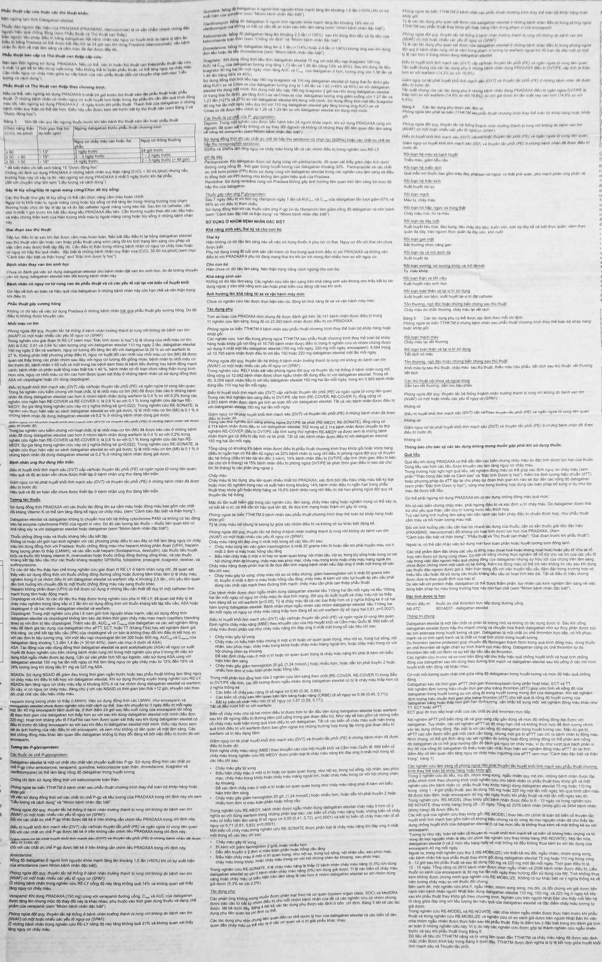 Hình ảnh Viên nang cứng Pradaxa 110mg Boehringer phòng ngừa tai biến, đột quỵ (3 vỉ x 10 viên)