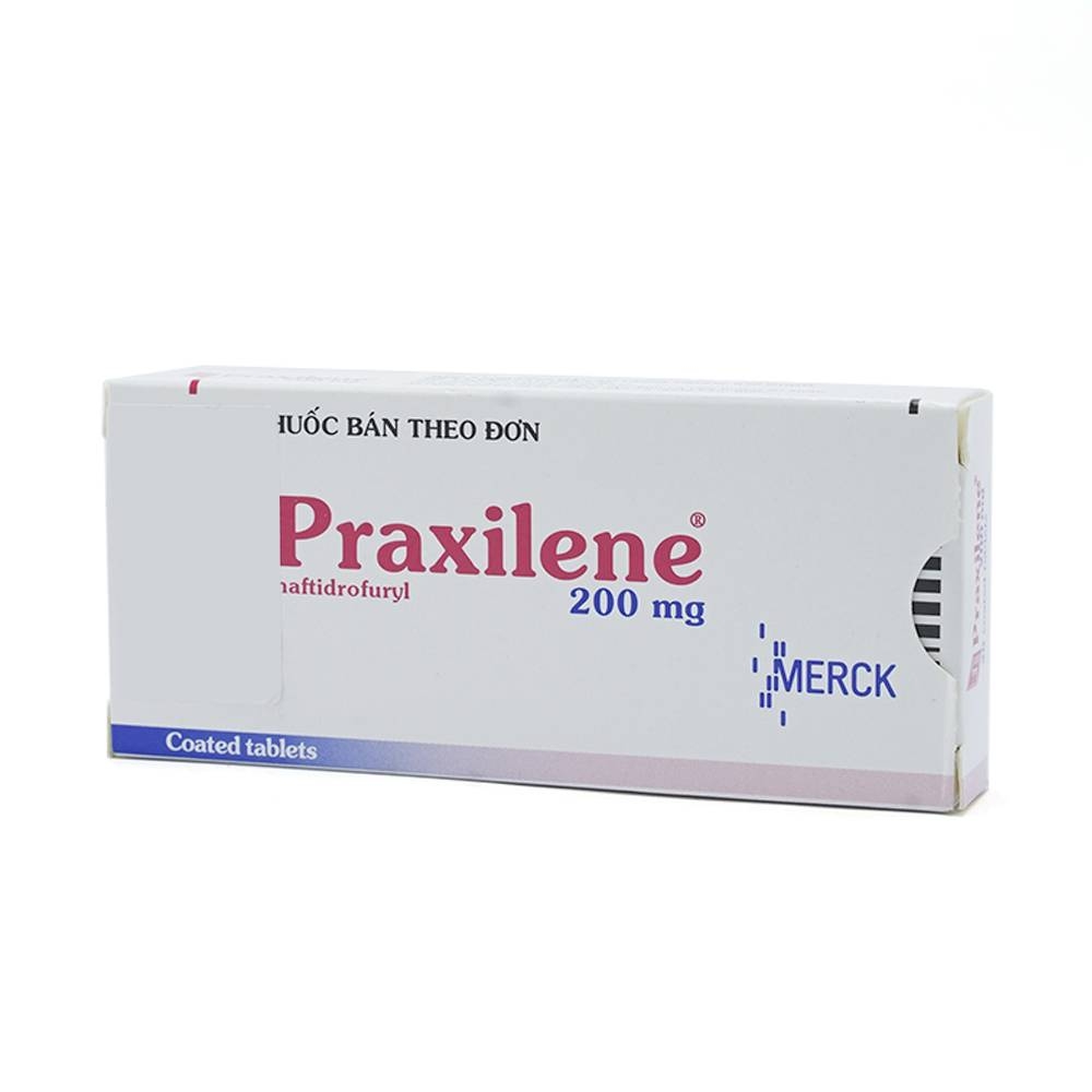 Hình ảnh Viên nén Praxilene 200mg Merck điều trị viêm động mạch tắc nghẽn mãn tính (2 vỉ x 10 viên)