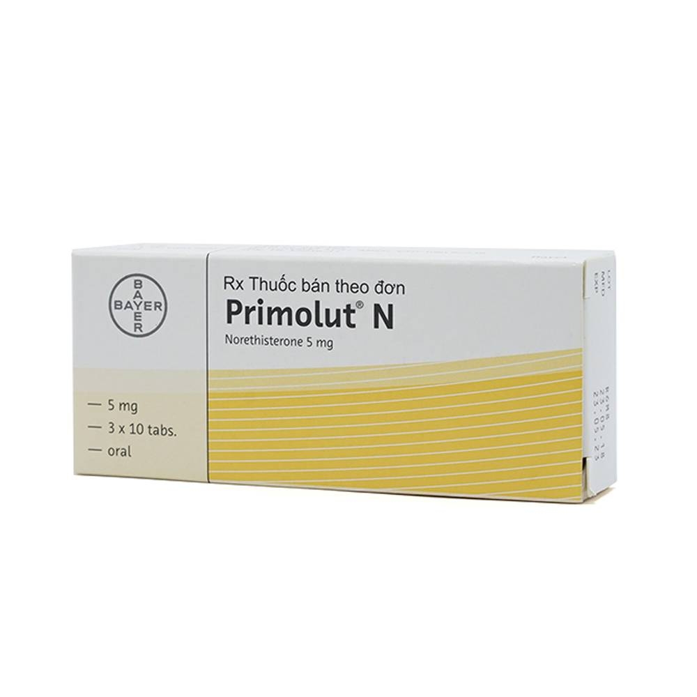 Hình ảnh Thuốc Primolut N Bayer điều trị xuất huyết do rối loạn chức năng, vô kinh (3 vỉ x 10 viên)