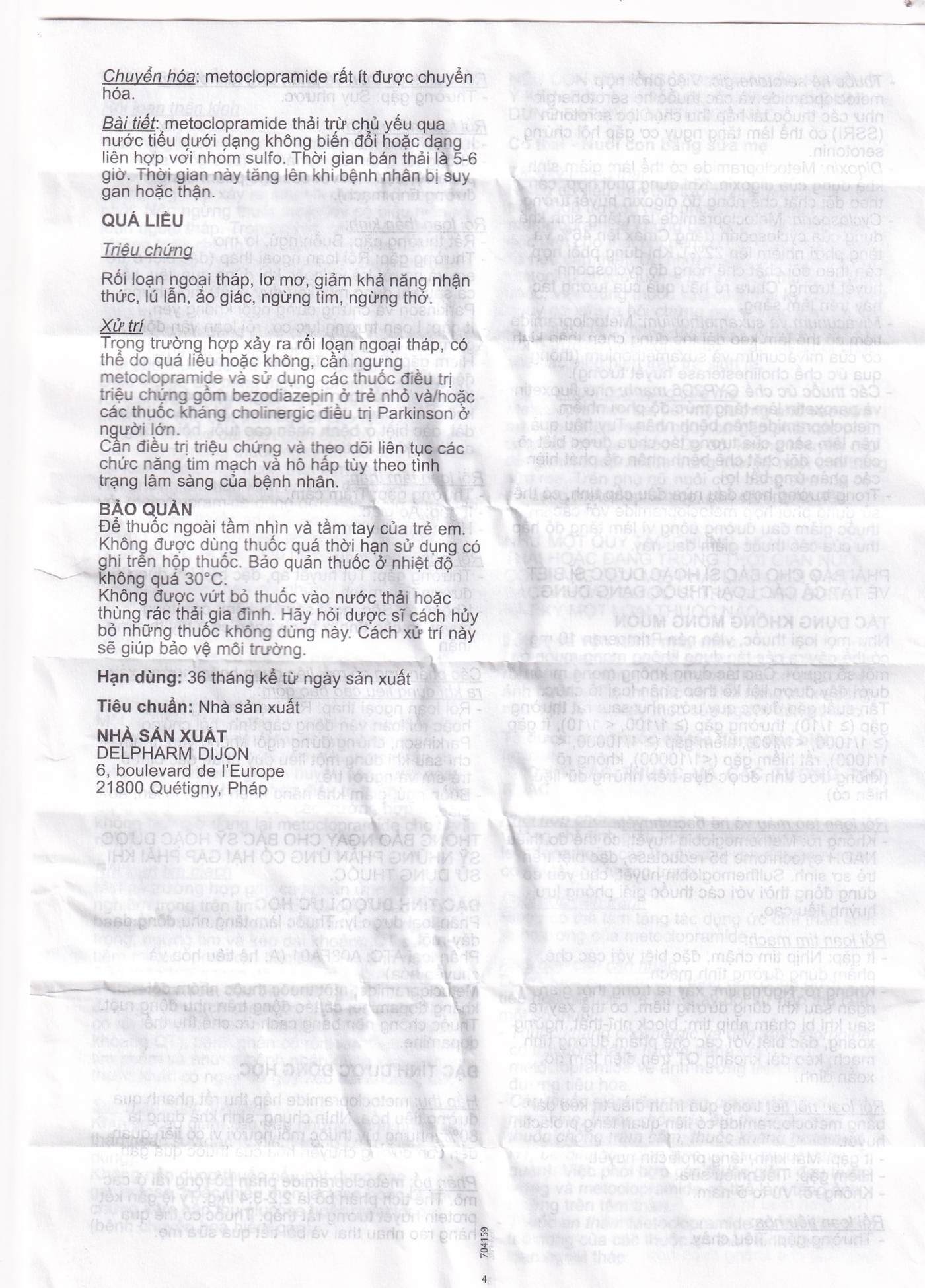 Hình ảnh Thuốc Primperan 10mg Sanofi điều trị triệu chứng nôn và buồn nôn (2 vỉ x 20 viên) 