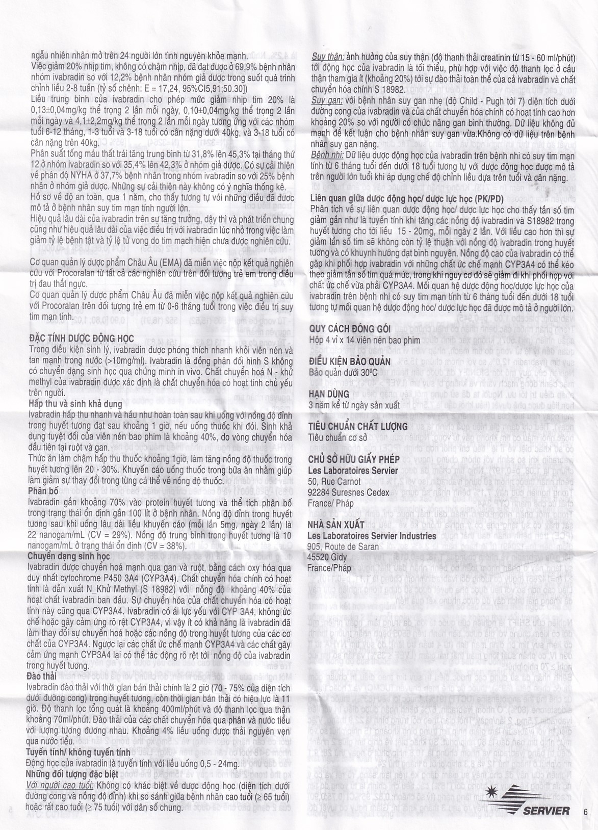 Hình ảnh Thuốc Procoralan 5mg Servier điều trị đau thắt ngực ổn định (4 vỉ x 14 viên)