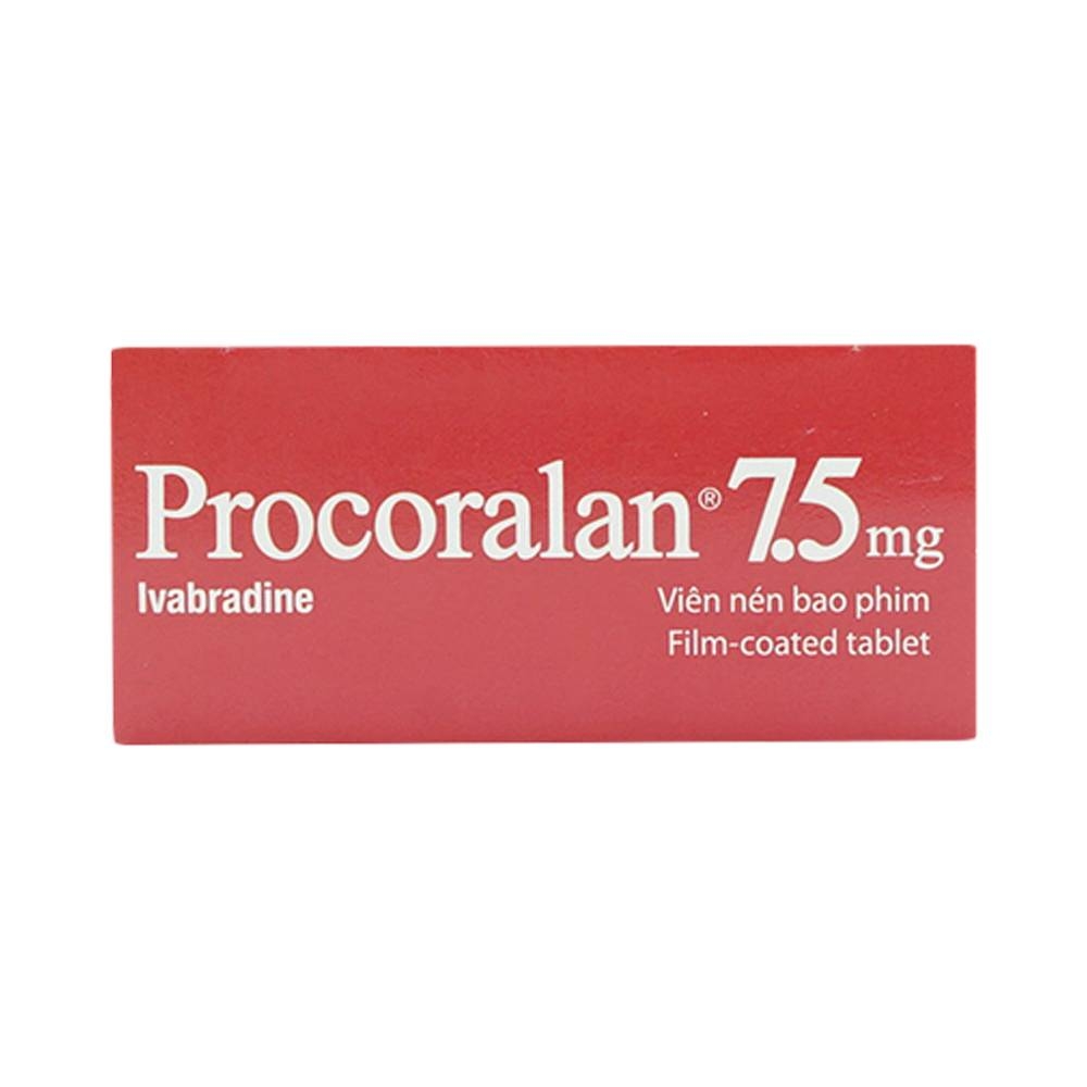 Hình ảnh Thuốc Procoralan 7.5mg Servier điều trị đau thắt ngực ổn định (4 vỉ x 14 viên)