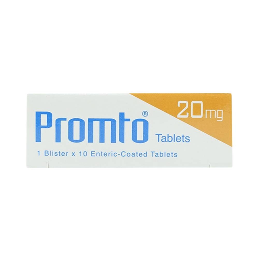 Hình ảnh Thuốc Promto 20mg Getz điều trị loét dạ dày, tá tràng (1 vỉ x 10 viên)