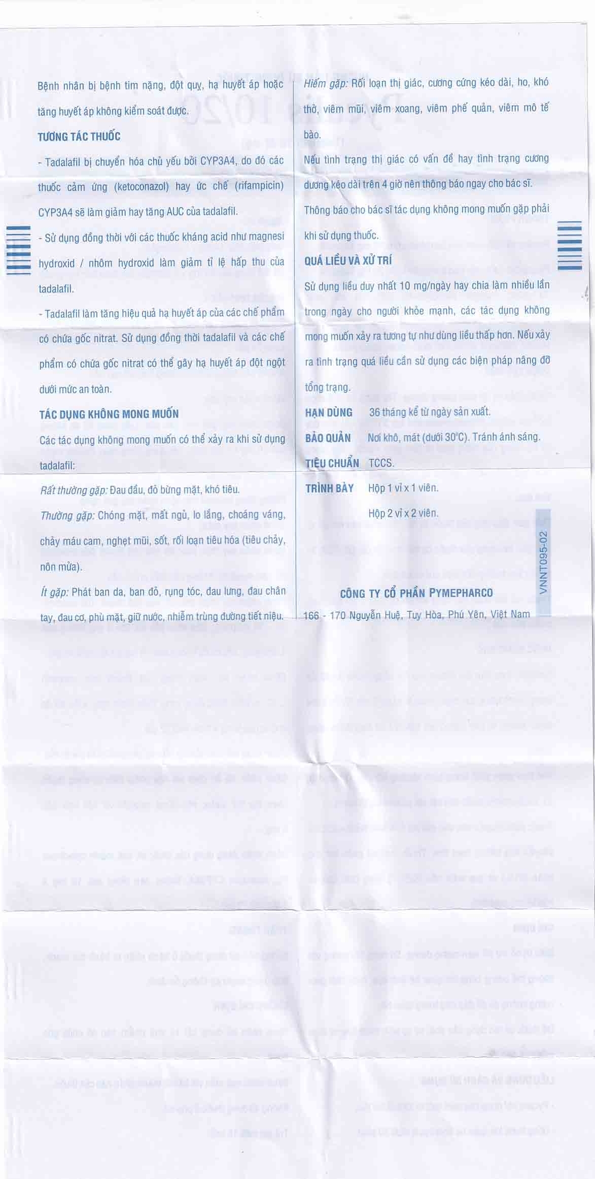 Hình ảnh Thuốc Pycalis 10 Pymepharco điều trị rối loạn cương dương (1 vỉ x 1 viên)
