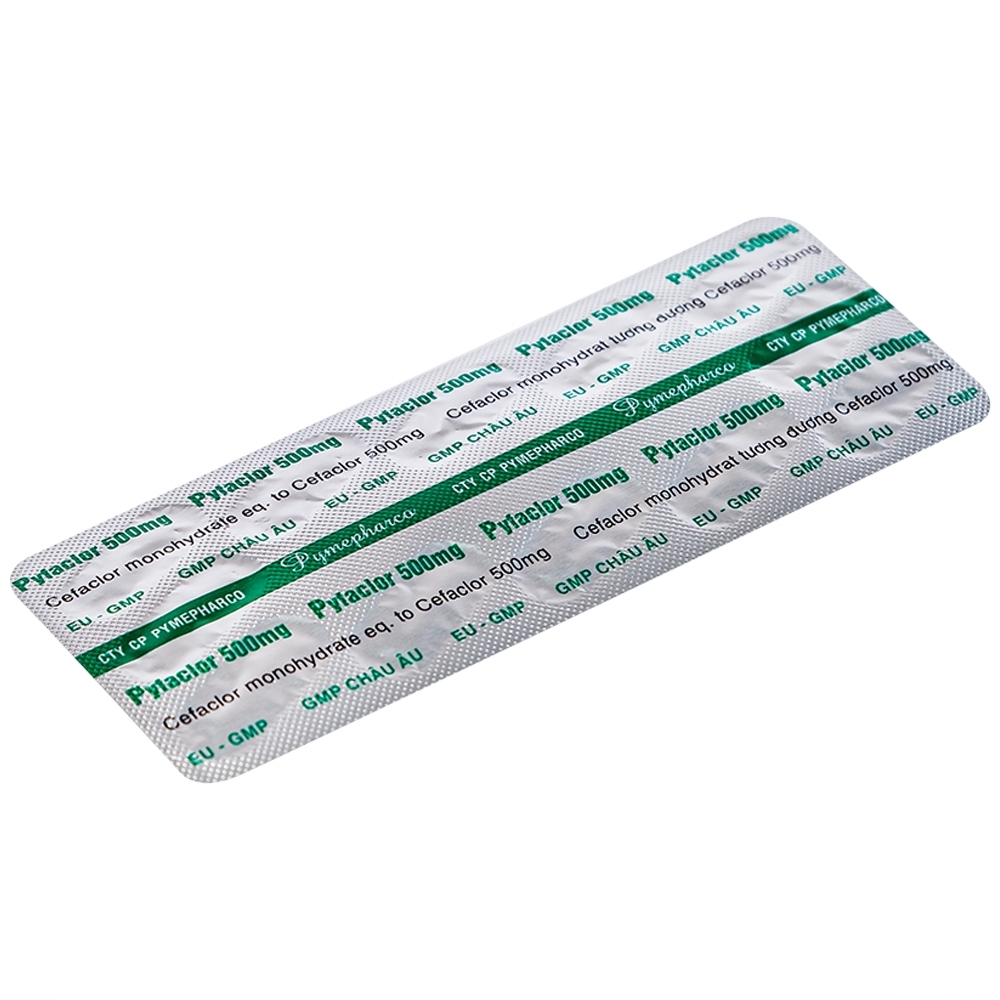 Hình ảnh Thuốc Pyfaclor 500mg Pymepharco điều trị viêm tai giữa, nhiễm khuẩn đường hô hấp (1 vỉ x 12 viên)