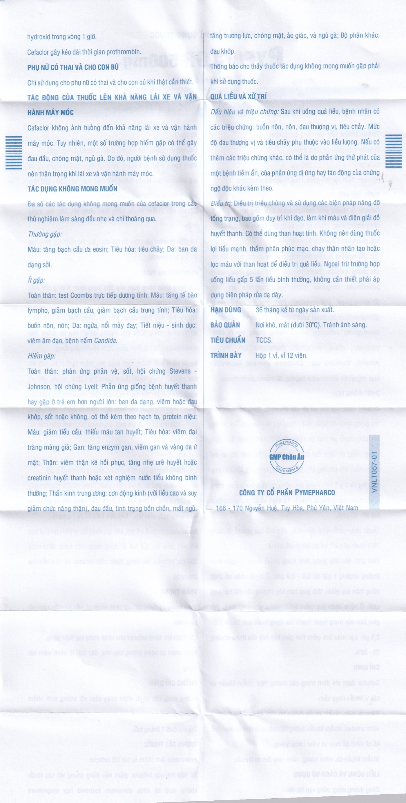 Hình ảnh Thuốc Pyfaclor 500mg Pymepharco điều trị viêm tai giữa, nhiễm khuẩn đường hô hấp (1 vỉ x 12 viên)