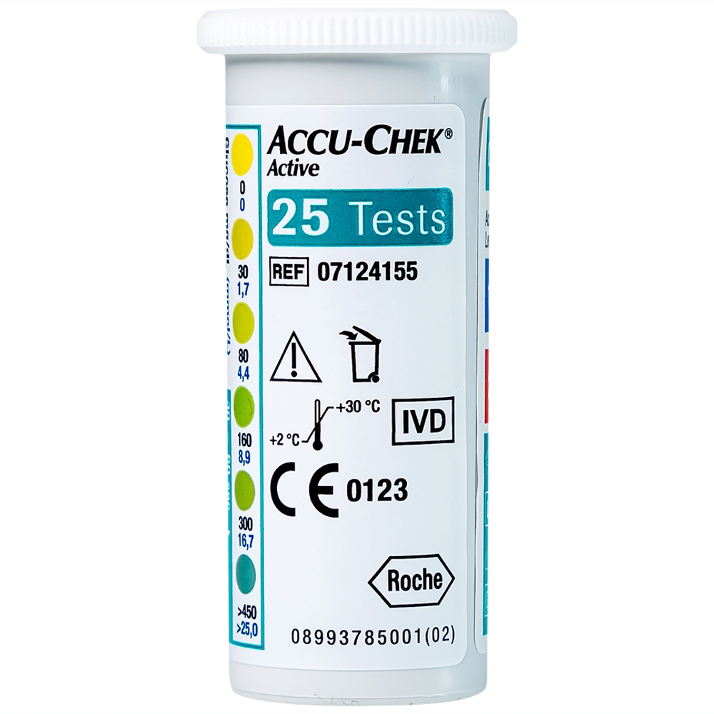 Hình ảnh Que thử đường huyết Accu-Chek Active dùng cho máy Accu-Chek Active (25 cái)