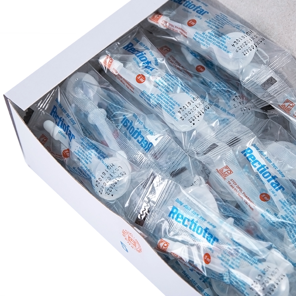 Hình ảnh Dung dịch Rectiofar Pharmedic điều trị táo bón (40 túi x 1 ống bơm 5ml)