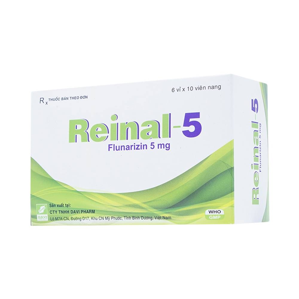 Hình ảnh Thuốc Reinal-5 Davipharm điều trị dự phòng cơn đau nửa đầu (6 vỉ x 10 viên)