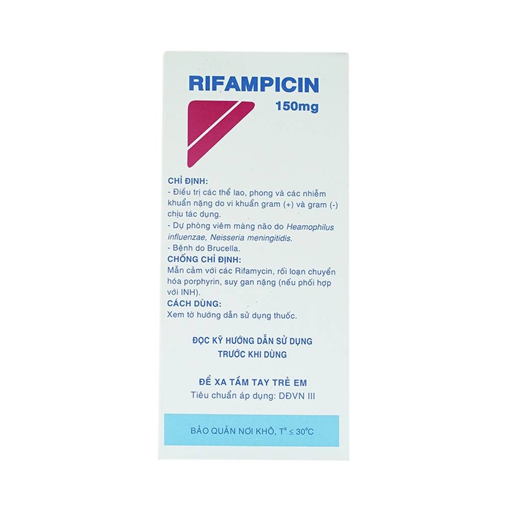 Hình ảnh Thuốc Rifampicin 150mg Mekophar điều trị lao, phong (250 viên)