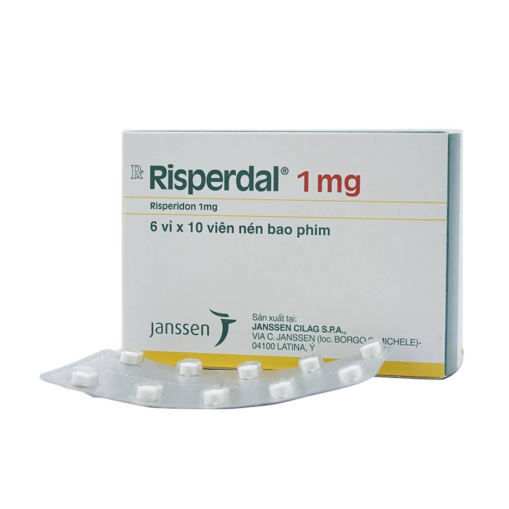 Hình ảnh Thuốc Risperdal 1mg Janssen điều trị bệnh tâm thần phân liệt (6 vỉ x 10 viên)