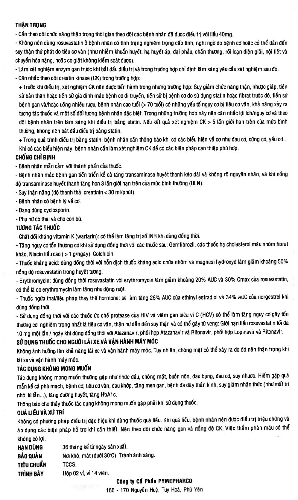Hình ảnh Thuốc Rostor 20mg Pymepharco điều trị tăng cholesterol nguyên phát (2 vỉ x 14 viên)