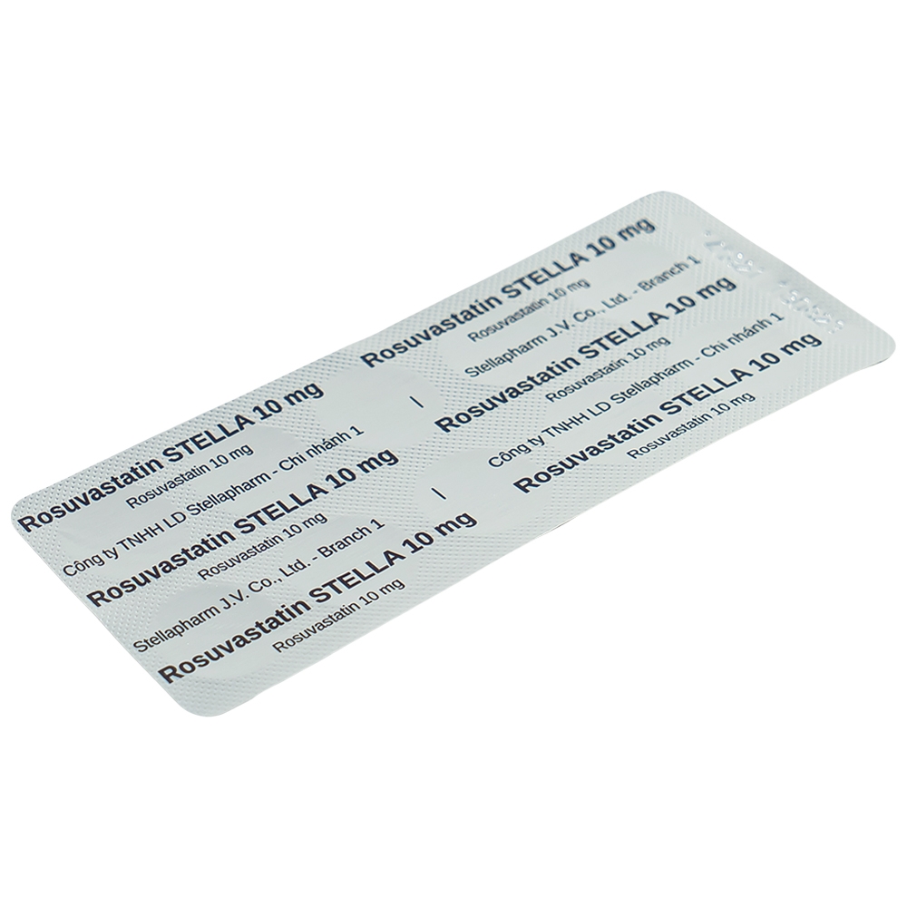 Hình ảnh Thuốc Rosuvastatin Stella 10mg điều trị tăng cholesterol máu (3 vỉ x 10 viên)