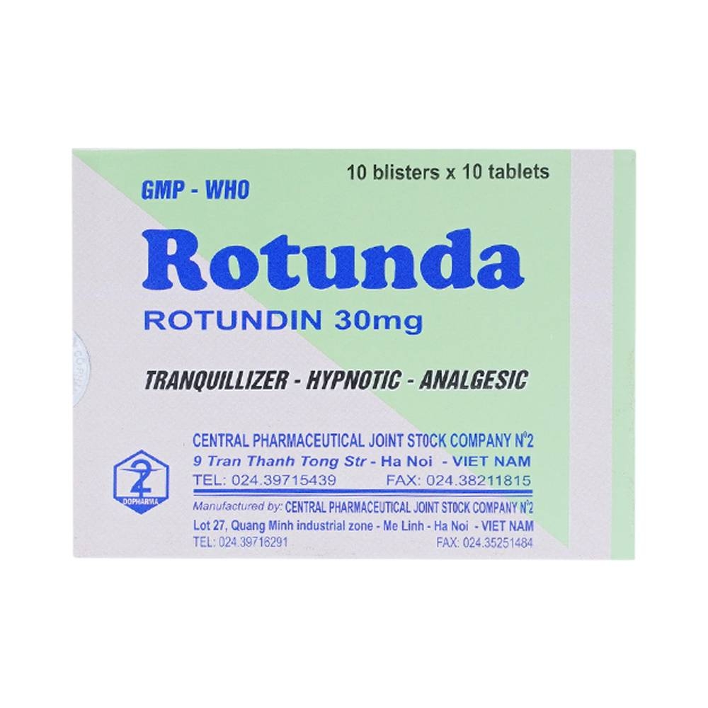 Hình ảnh Thuốc Rotunda 30mg Dopharma điều trị mất ngủ (10 vỉ x 10 viên)