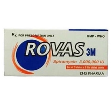 Hình ảnh Thuốc Rovas 3M DHG điều trị nhiễm khuẩn đường hô hấp, da (2 vỉ x 5 viên)