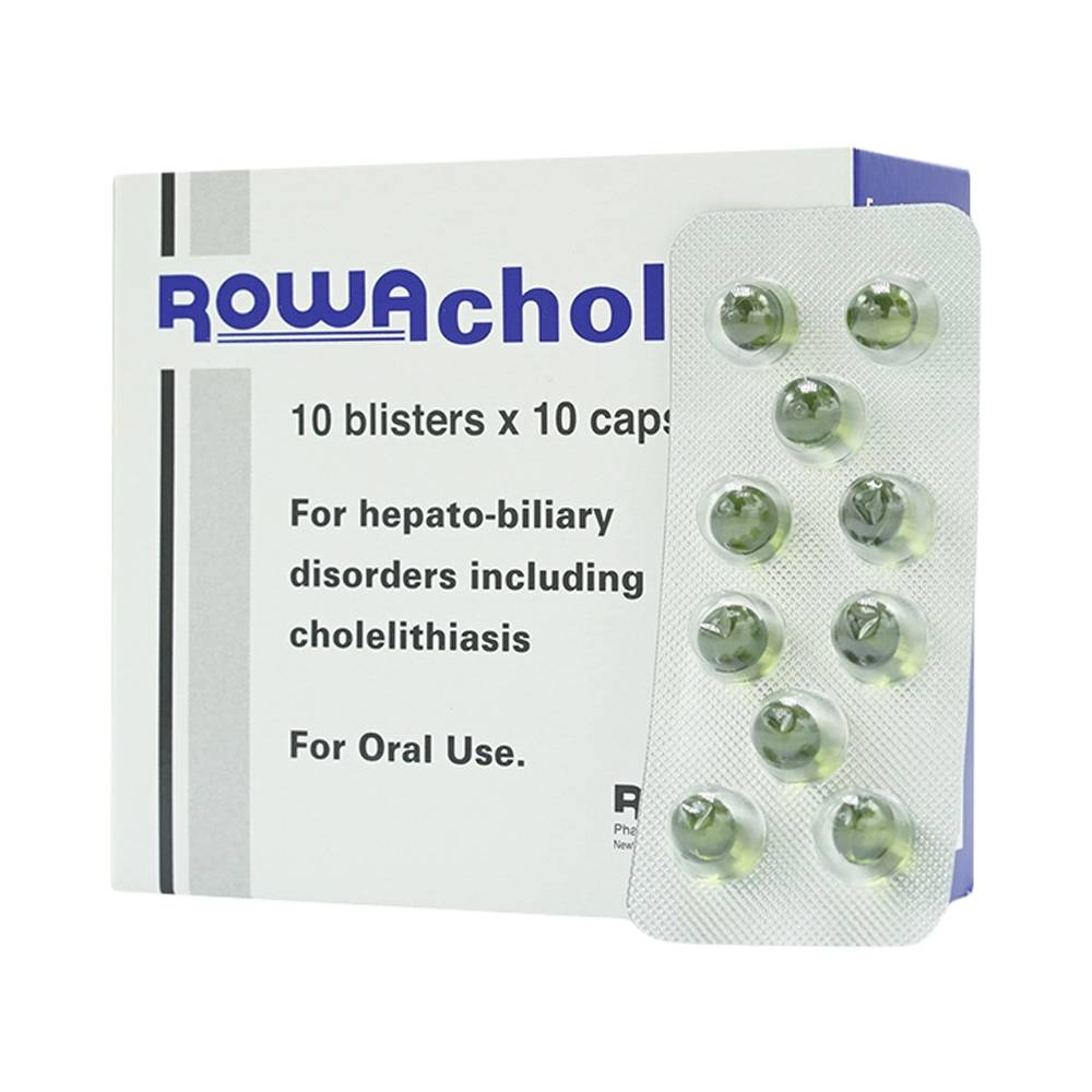 Hình ảnh Thuốc Rowachol Rowa điều trị làm tan sỏi đường mật (10 vỉ x 10 viên)