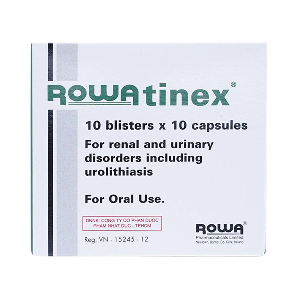 Hình ảnh Thuốc Rowatinex Rowa điều trị bệnh sỏi niệu, sỏi thận (10 vỉ x 10 viên)