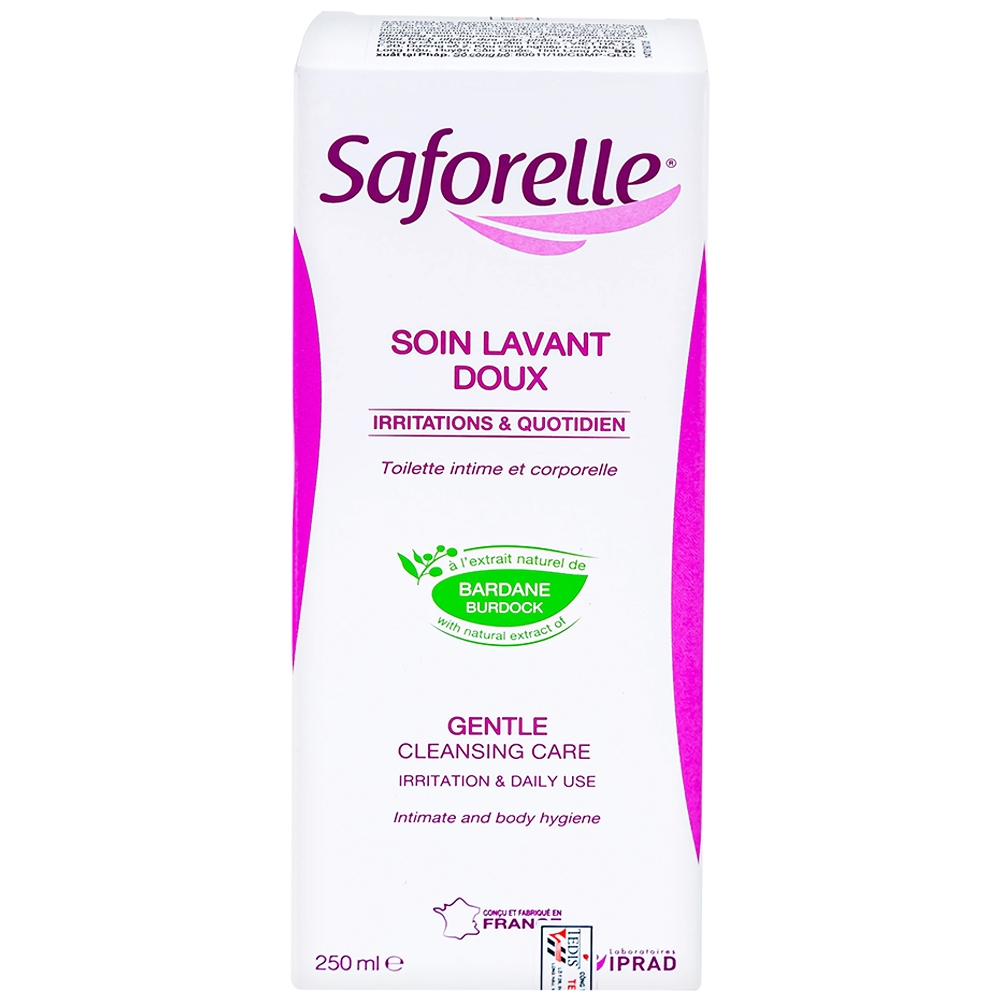 Hình ảnh Gel rửa dịu nhẹ Saforelle Soin Lavant Doux vệ sinh cơ quan sinh dục ngoài và cơ thể cho da nhạy cảm (250ml)