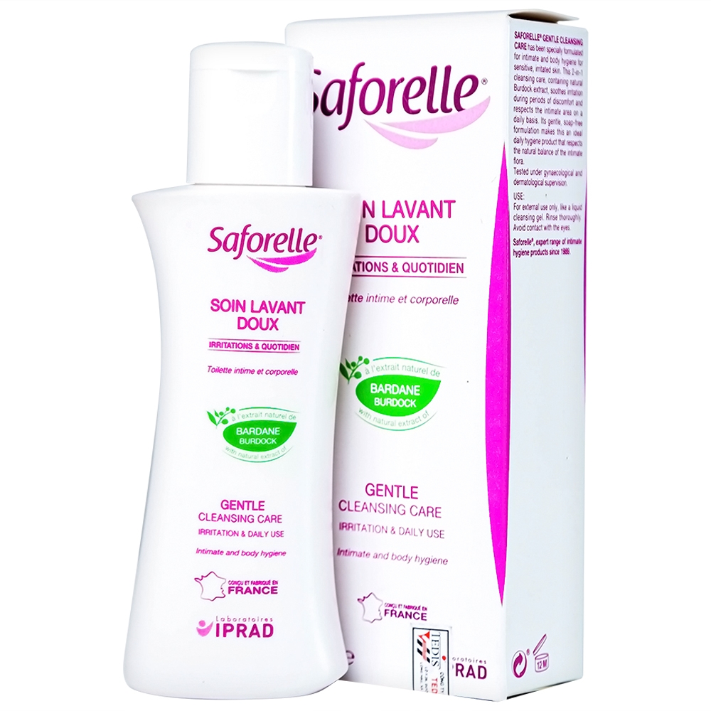 Hình ảnh Gel rửa dịu nhẹ Saforelle Soin Lavant Doux vệ sinh cơ quan sinh dục ngoài và cơ thể cho da nhạy cảm (100ml)
