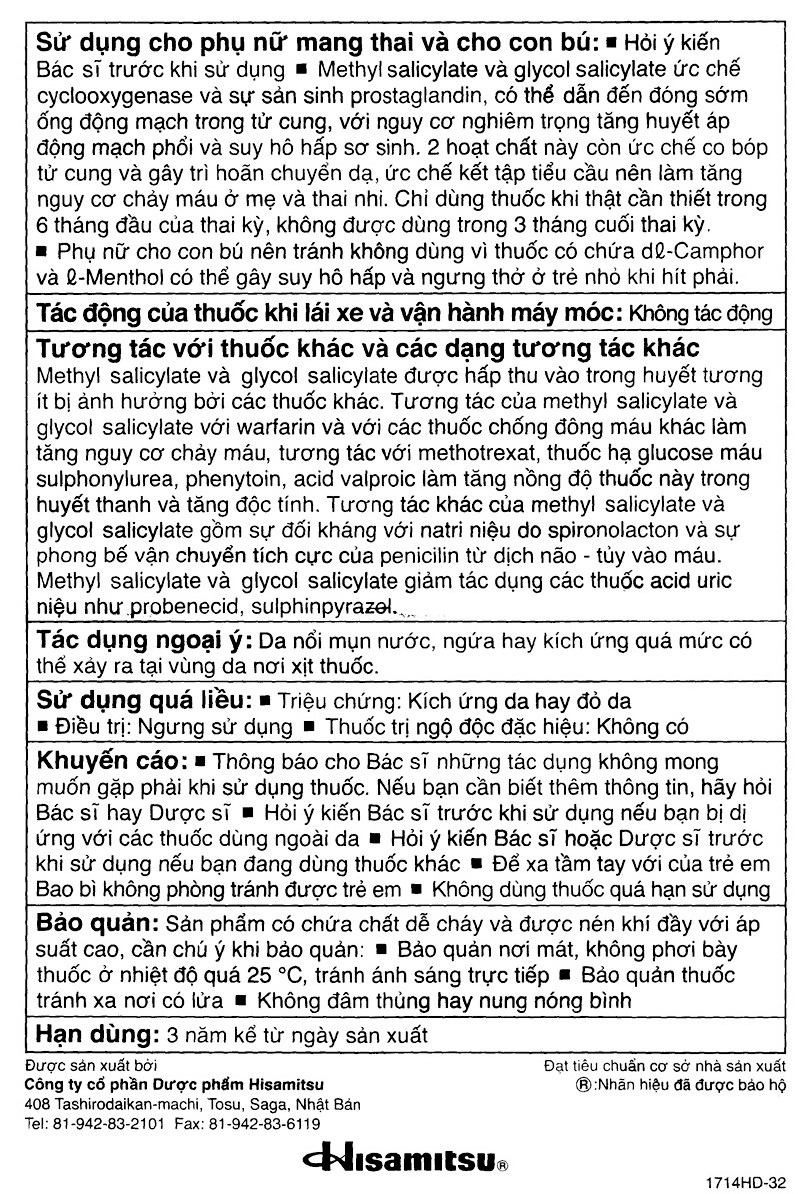 Hình ảnh Thuốc xịt Salonpas giảm đau, kháng viêm các cơn đau cơ, đau vai (80ml) 