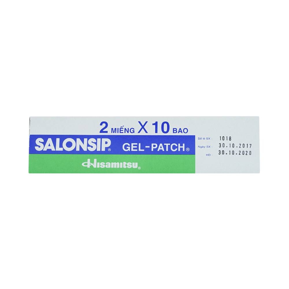 Hình ảnh Cao dán - gel Salonship giảm đau, kháng viêm do bầm tím, bong gân (10 gói x 2 miếng)