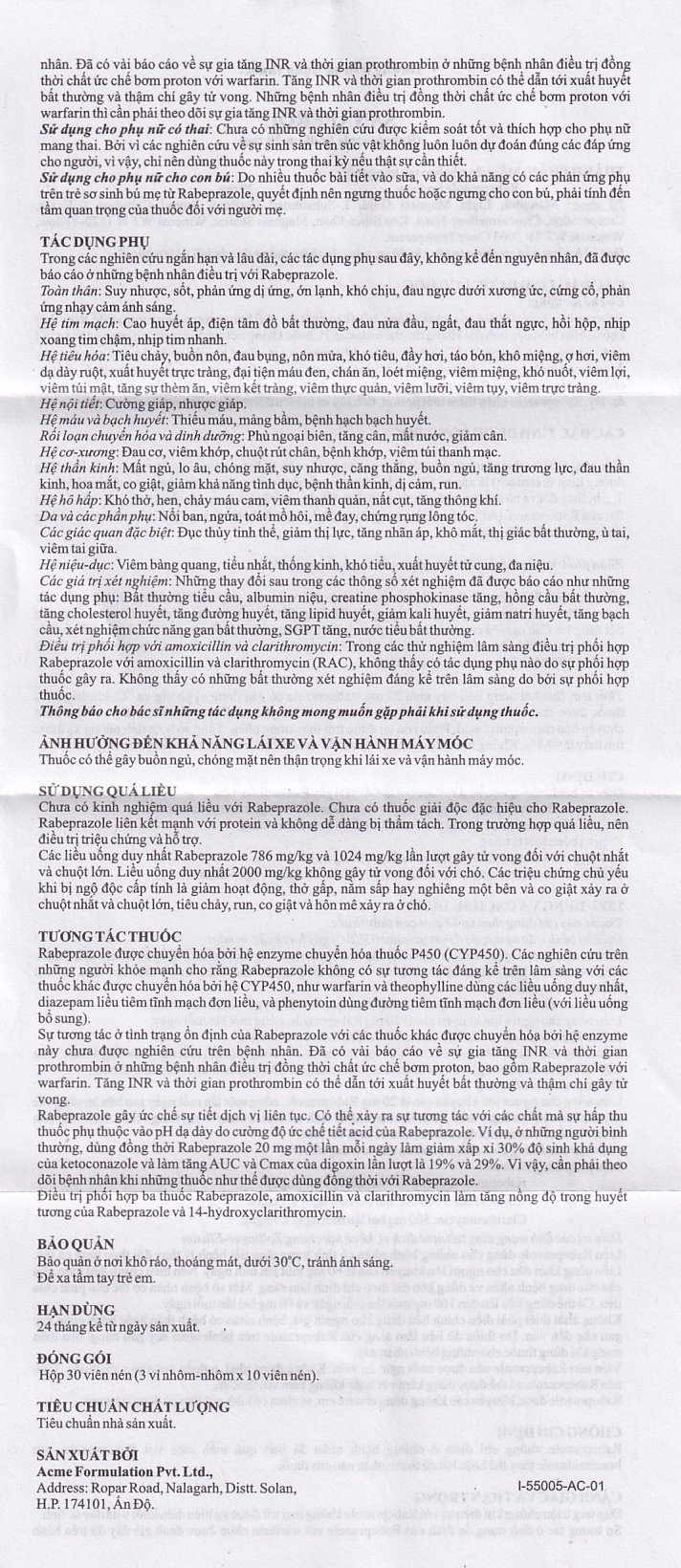 Hình ảnh Thuốc Sanaperol điều trị bệnh trào ngược dạy dày, thực quản (3 vỉ x 10 viên)
