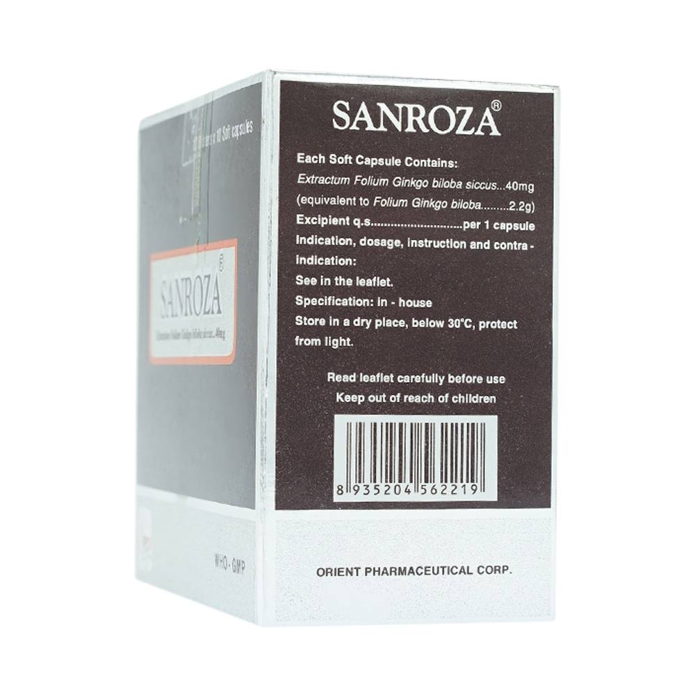 Hình ảnh Thuốc Sanroza 40mg Phương Đông điều trị đau cách hồi, bệnh raynaud (10 vỉ x 10 viên)