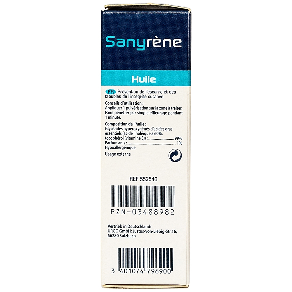 Hình ảnh Dung dịch xịt Sanyrène Urgo ngăn ngừa loét do tì đè và điều trị vùng da bị đỏ do hăm tã (20ml)