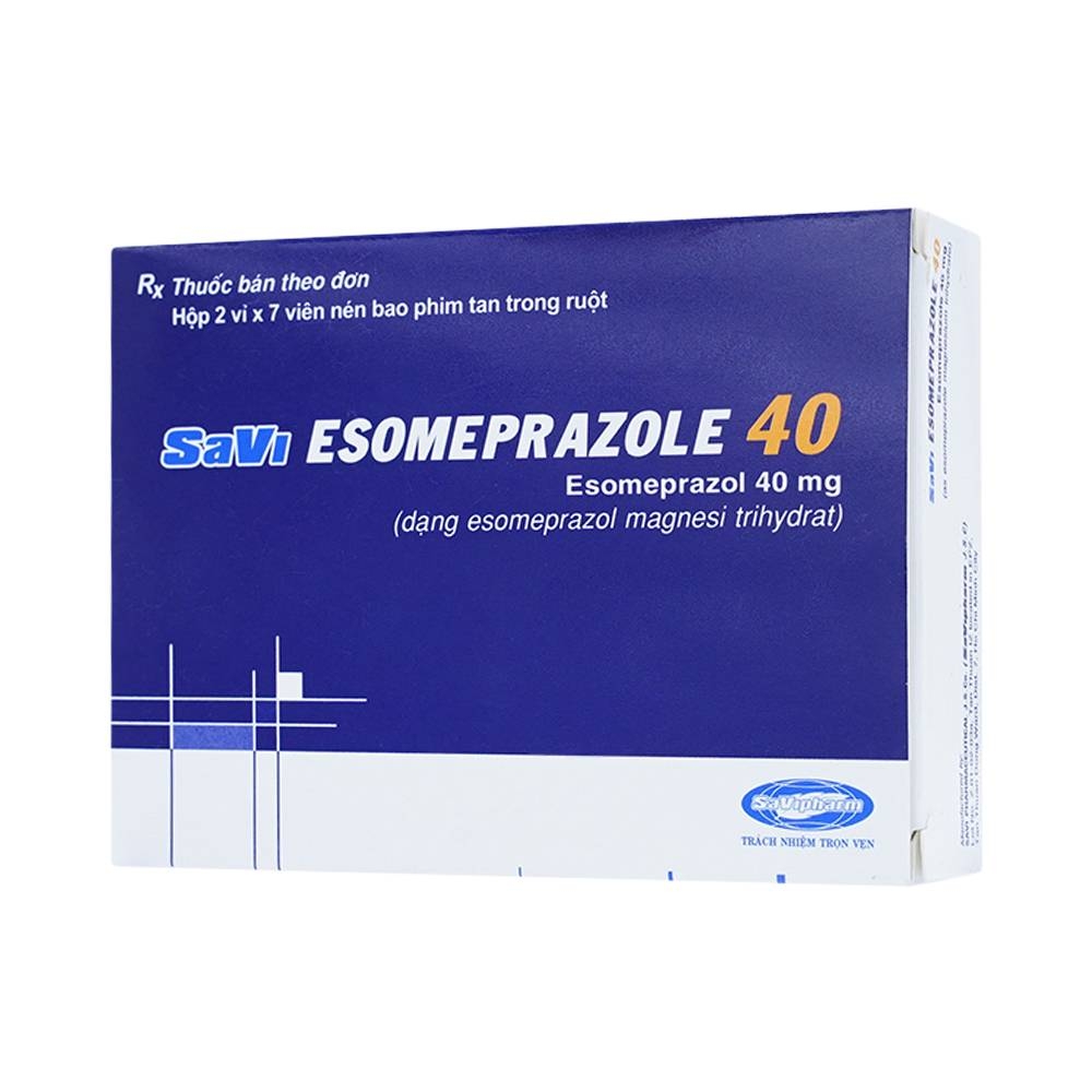 Hình ảnh Thuốc Savi Esomeprazole 40 điều trị viêm loét dạ dày, tá tràng (2 vỉ x 7 viên)