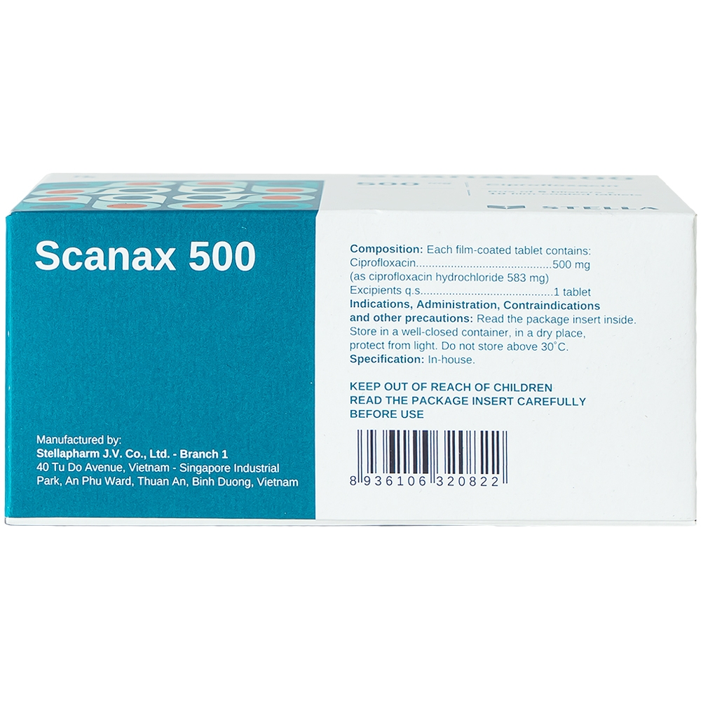 Hình ảnh Thuốc Scanax 500 Stella điều trị nhiễm khuẩn (5 vỉ x 10 viên)