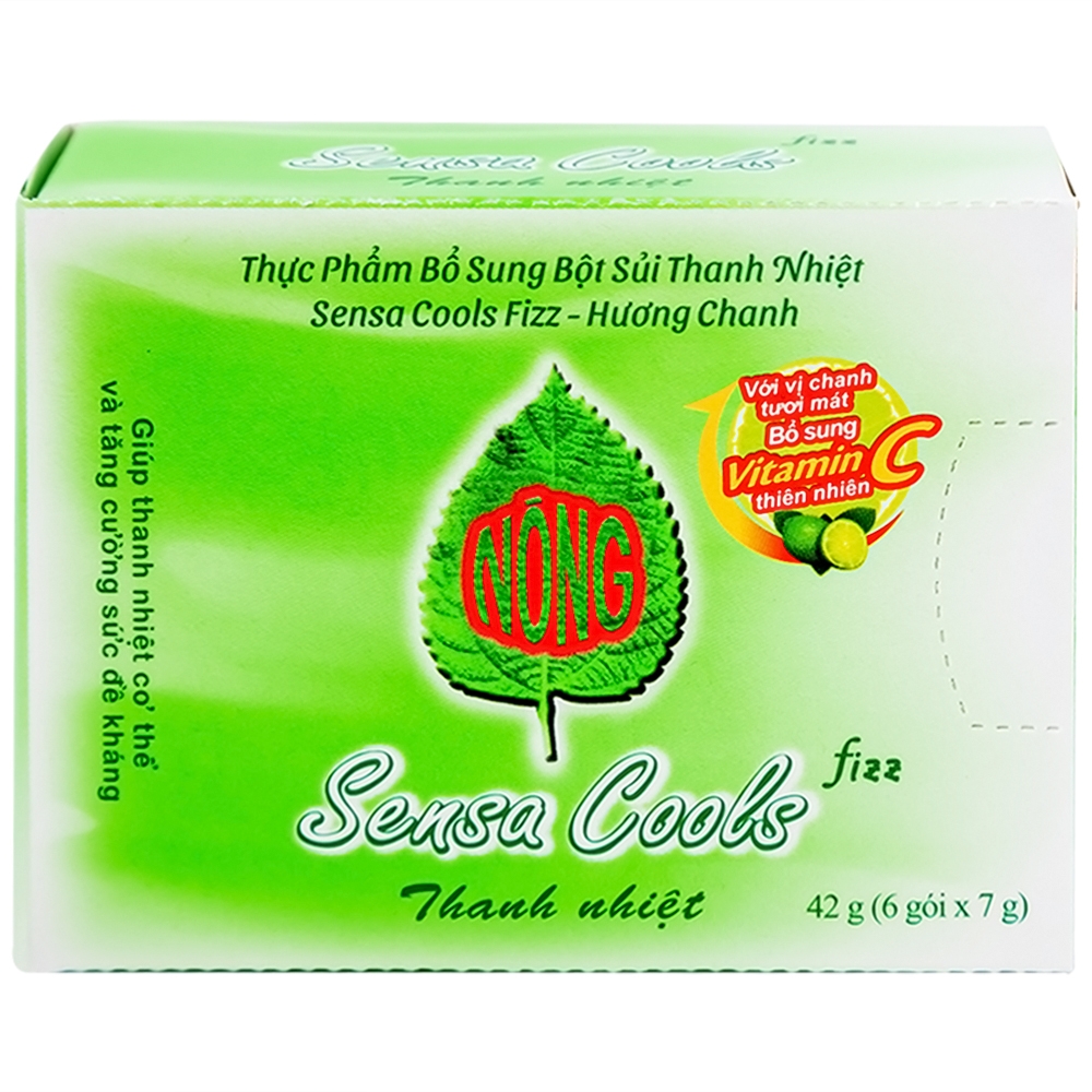 Hình ảnh Bột sủi Sensa Cools Enesis giúp thanh nhiệt cơ thể và tăng cường sức đề kháng (6 gói x 7g)
