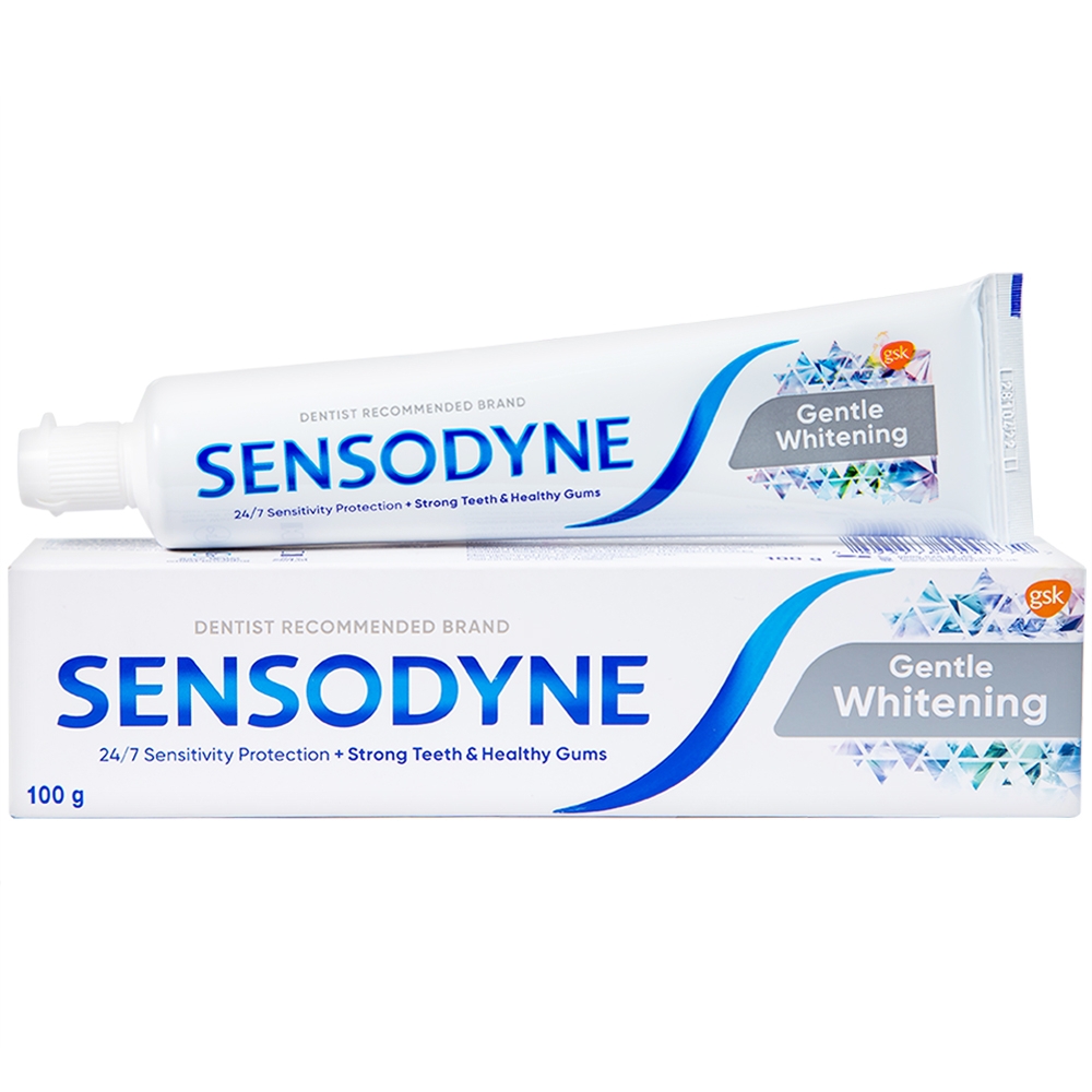 Hình ảnh Kem đánh răng Sensodyne Gentle Whitening làm trắng răng tự nhiên, bảo vệ răng ê buốt mỗi ngày (100g)