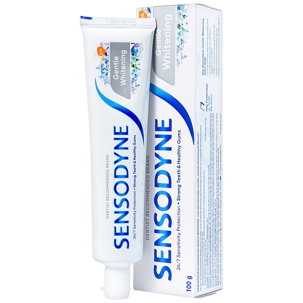 Hình ảnh Kem đánh răng Sensodyne Gentle Whitening làm trắng răng tự nhiên, bảo vệ răng ê buốt mỗi ngày (100g)