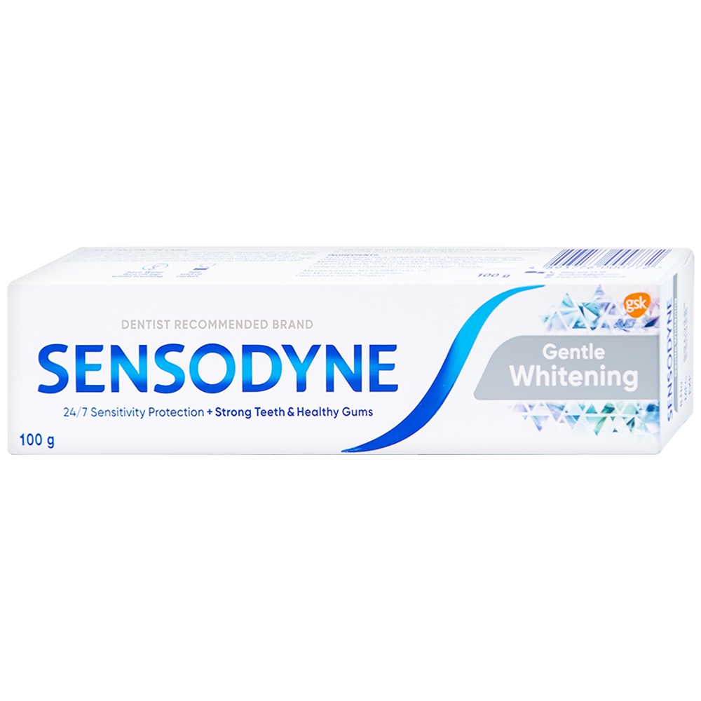 Hình ảnh Kem đánh răng Sensodyne Gentle Whitening làm trắng răng tự nhiên, bảo vệ răng ê buốt mỗi ngày (100g)