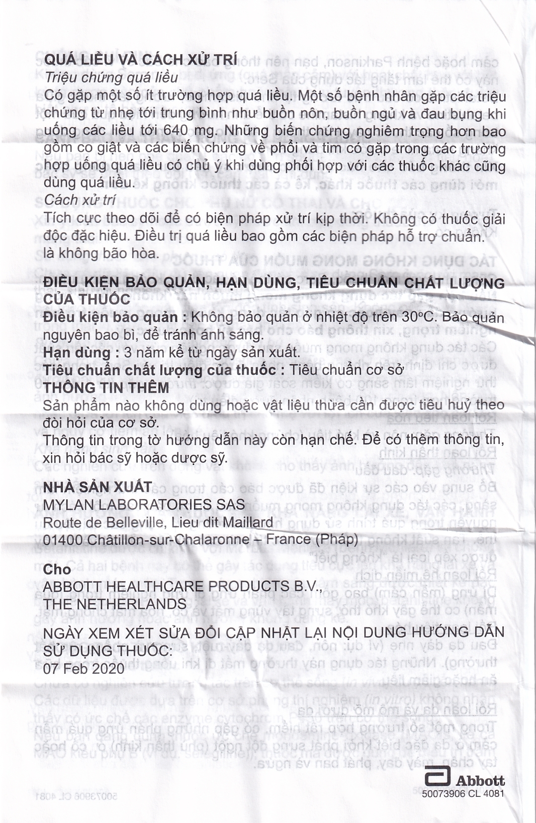 Hình ảnh Thuốc Serc Abbott điều trị chóng mặt, mất thính giác, ù tai (4 vỉ x 25 viên)