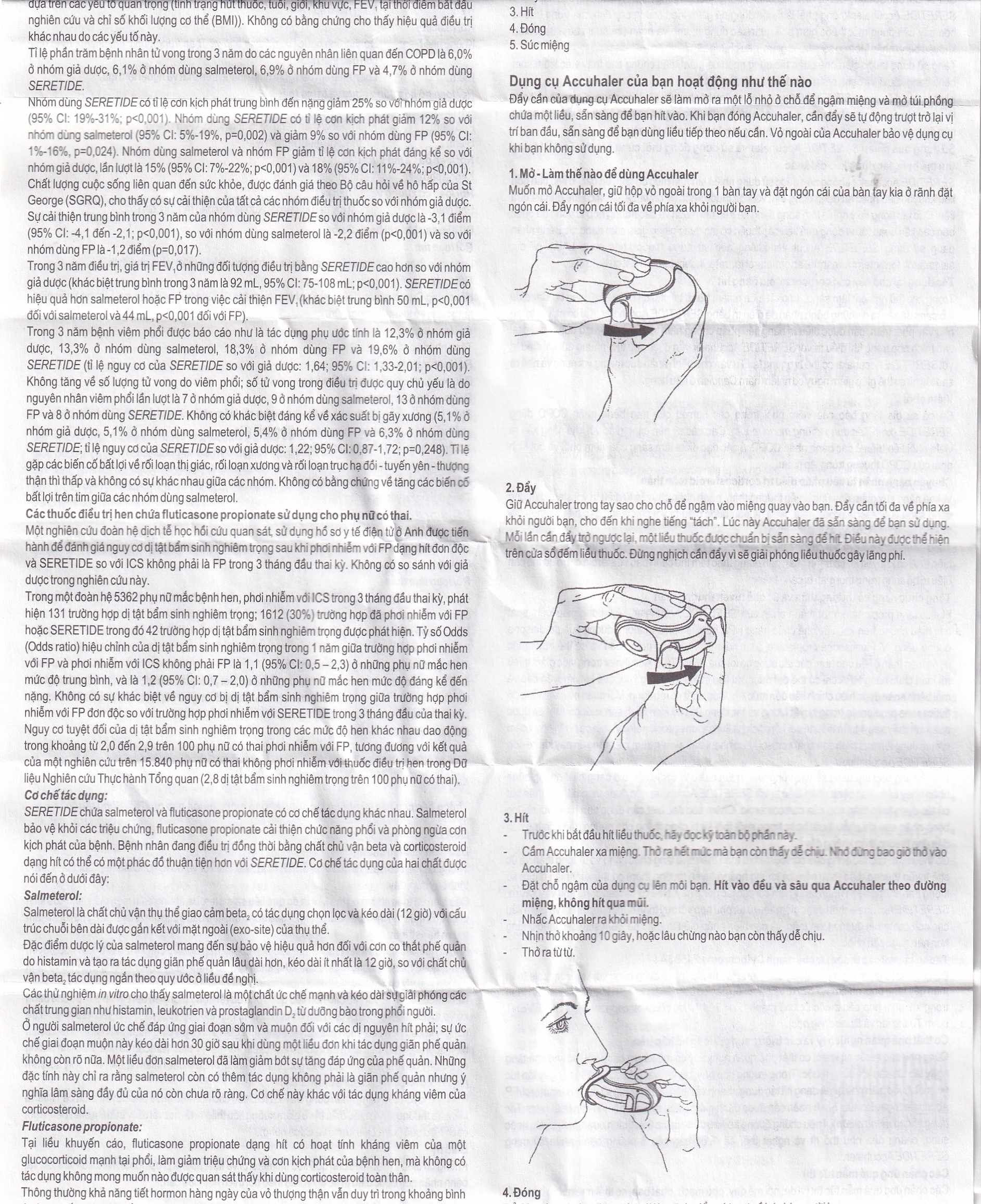 Hình ảnh Bột hít phân liều Seretide Evohaler DC 50/250 Gsk điều trị hen phế quản, tắc nghẽn phổi mạn tính (60 liều)