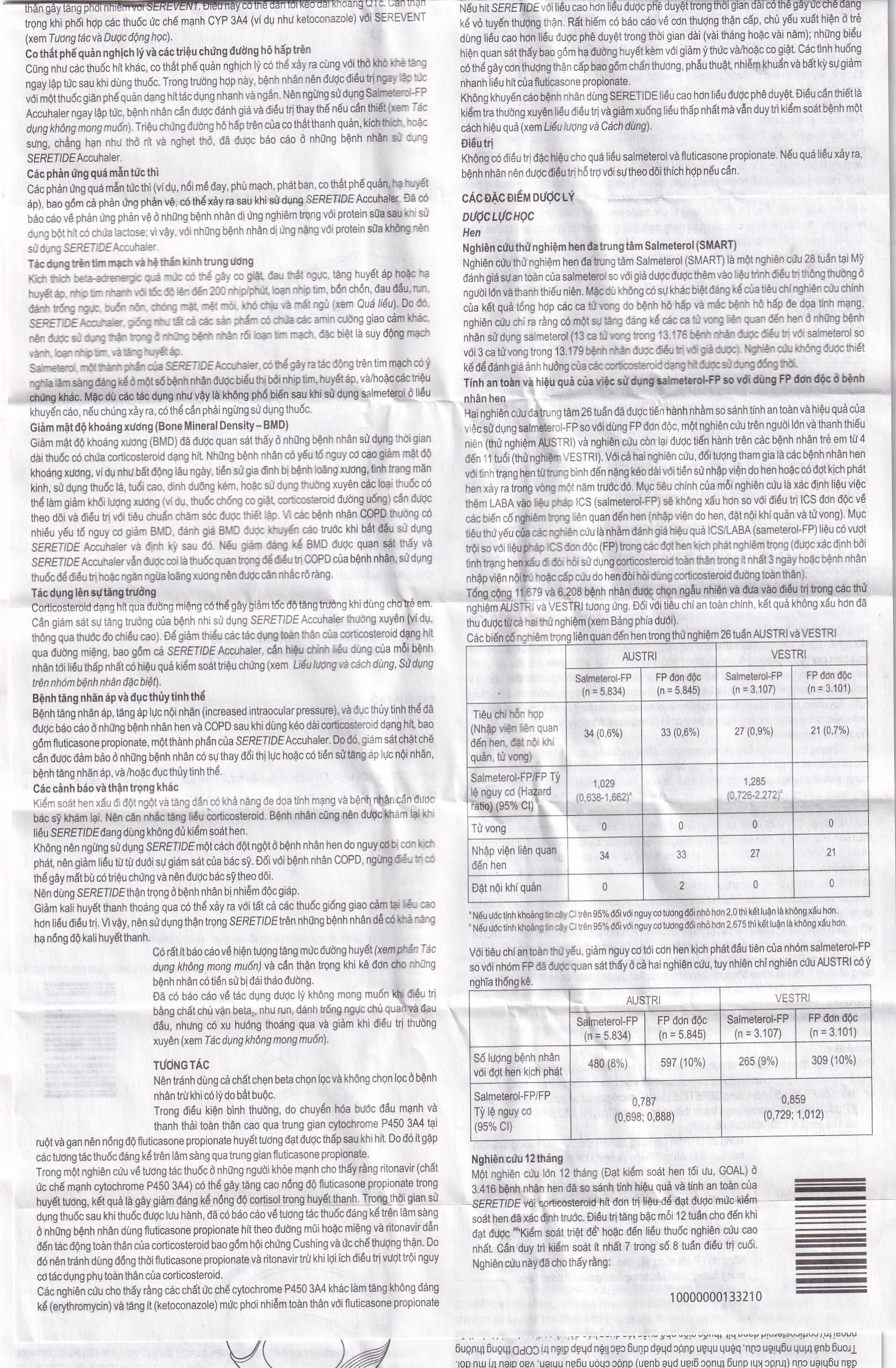 Hình ảnh Bột hít phân liều Seretide Evohaler DC 50/250 Gsk điều trị hen phế quản, tắc nghẽn phổi mạn tính (60 liều)